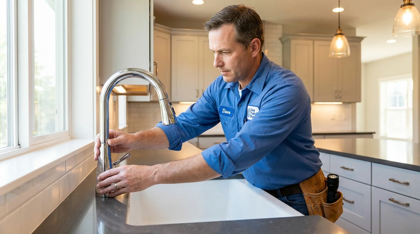 Kitchen faucet installation by Johns Plumbing LLC in Oran